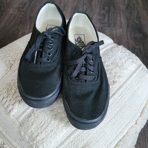 Vans Black Canvas Authentic Low-Top Sneakers